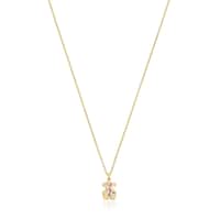 Collar con baño de oro 18 kt sobre plata y multi gemas Areia