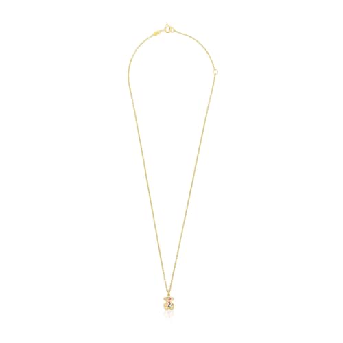 Silver vermeil Areia Necklace with multicolored gemstones