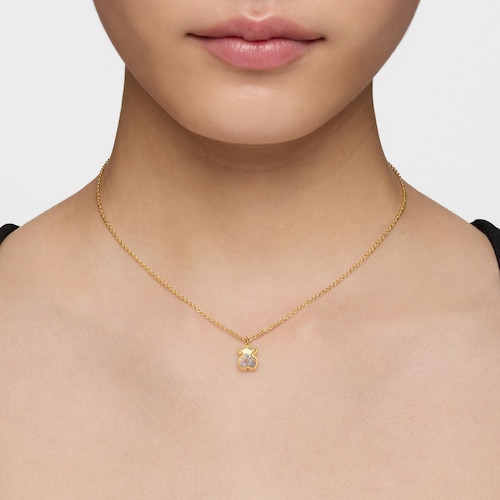 Silver vermeil Areia Necklace with multicolored gemstones