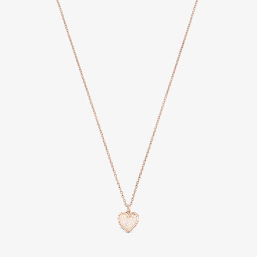 Halskette Areia aus rosa Vermeil-Silber mit Perlen