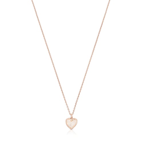 Rose silver vermeil Areia Necklace with pearls