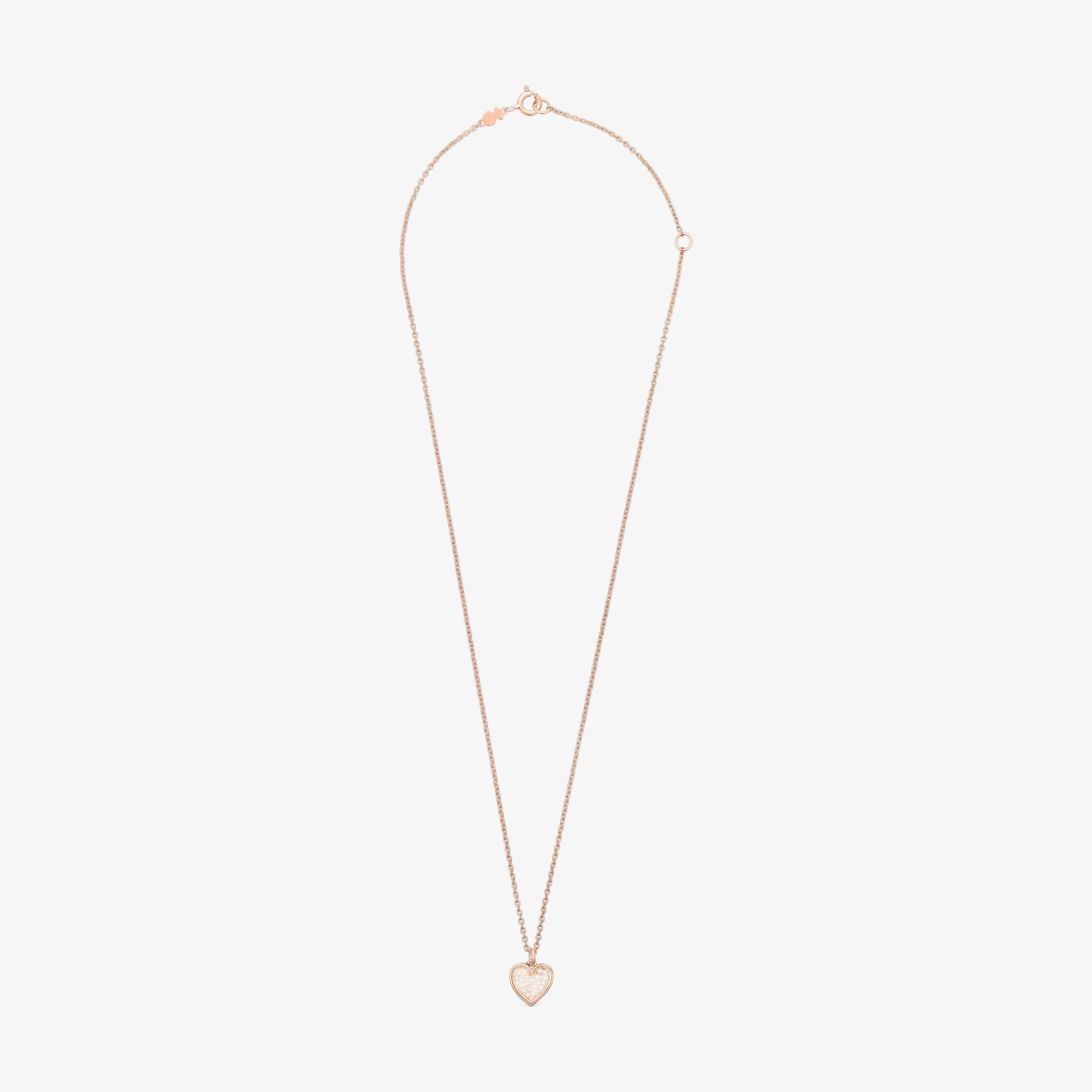 Rose silver vermeil Areia Necklace with pearls