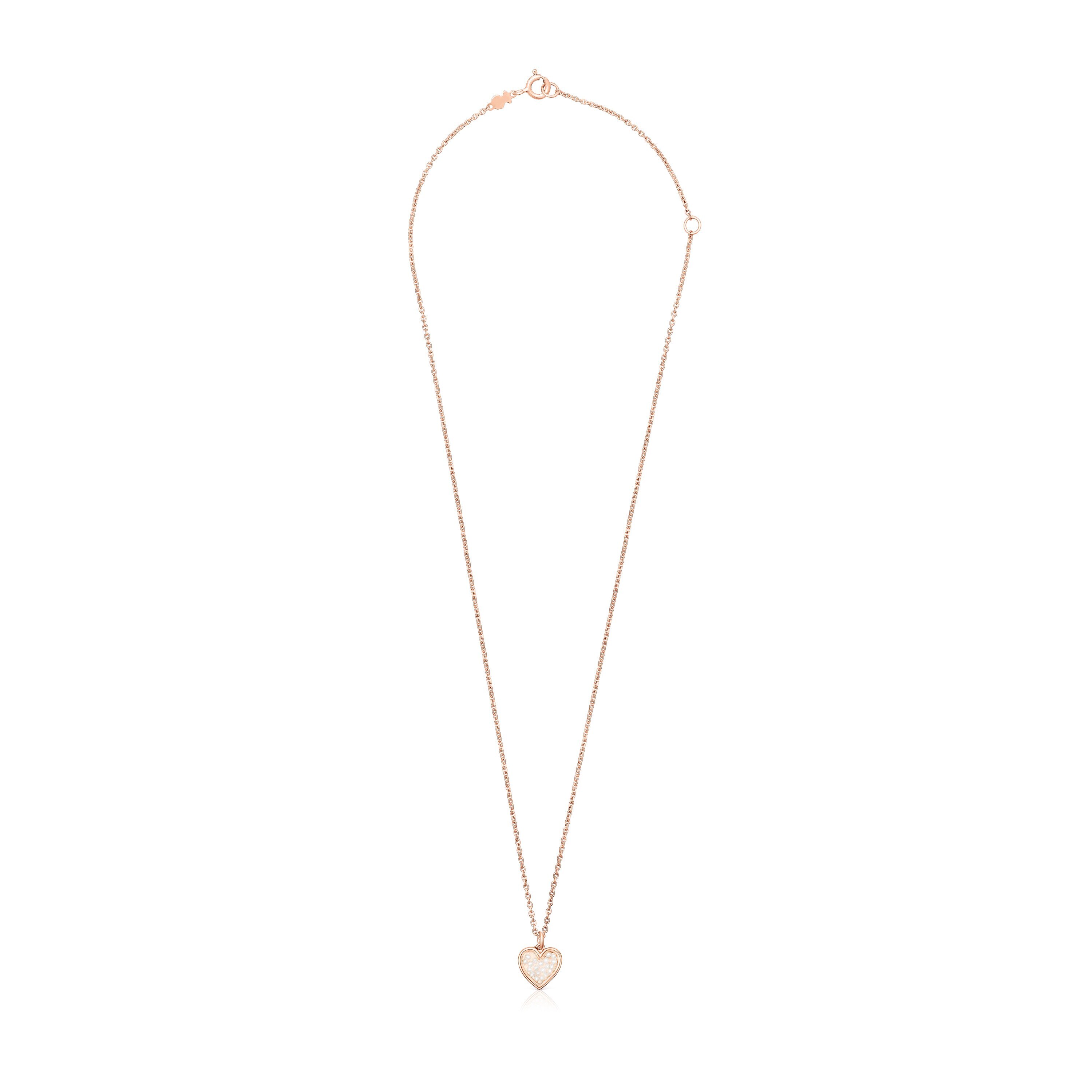 Rose silver vermeil Areia Necklace with pearls