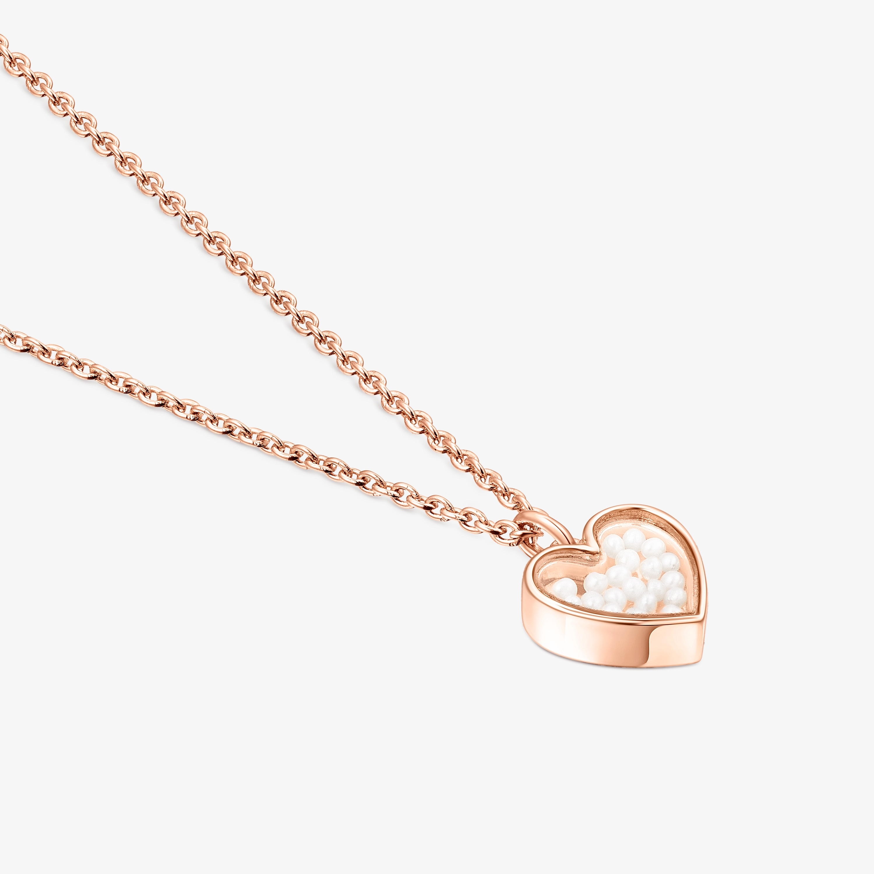 Rose silver vermeil Areia Necklace with pearls