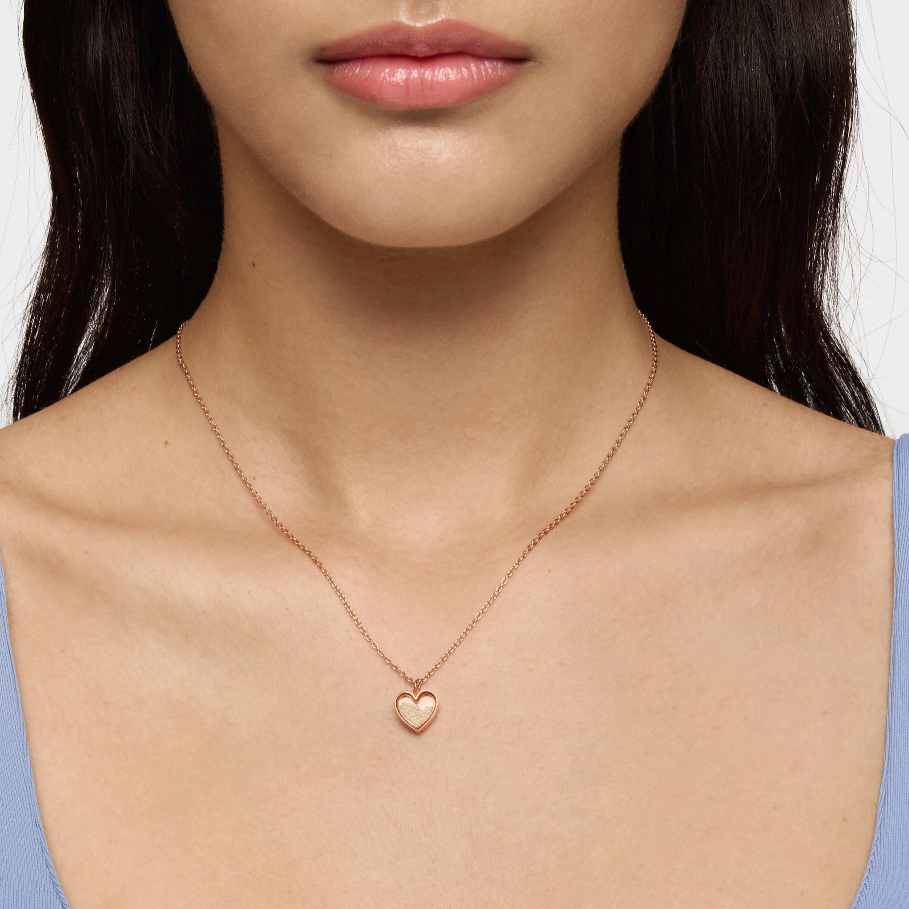 Rose silver vermeil Areia Necklace with pearls