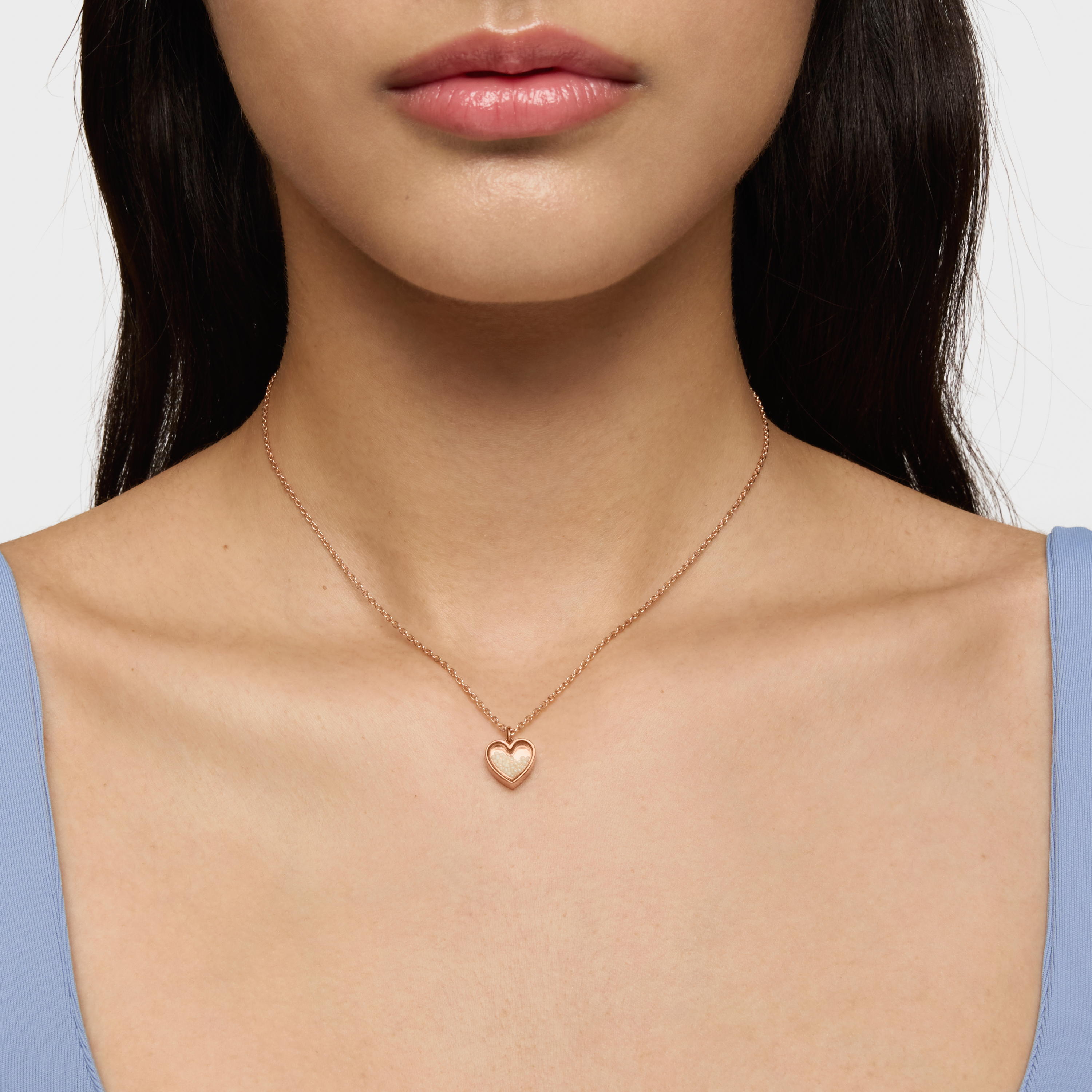 Rose silver vermeil Areia Necklace with pearls
