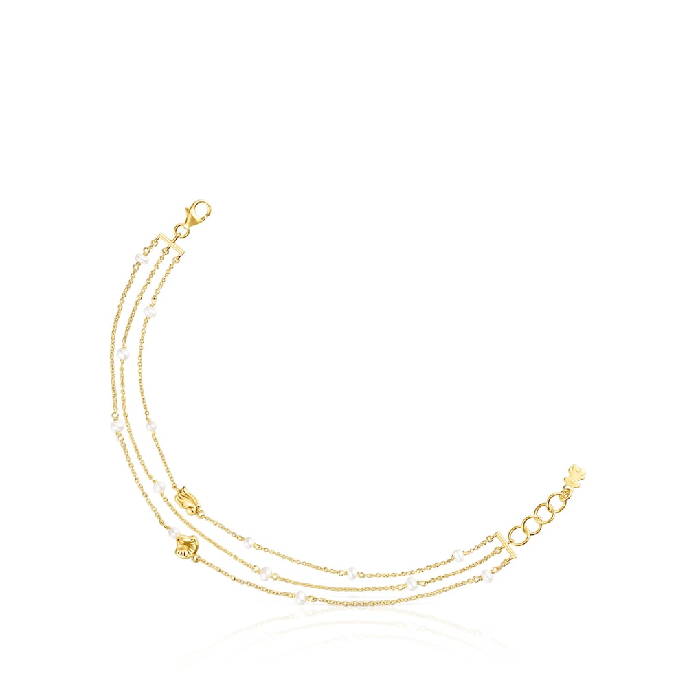 Pulsera Oceaan conchas-cadenas de oro y perlas