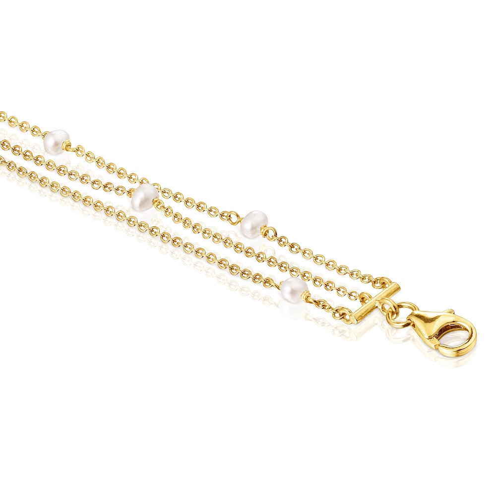 Pulsera Oceaan conchas-cadenas de oro y perlas