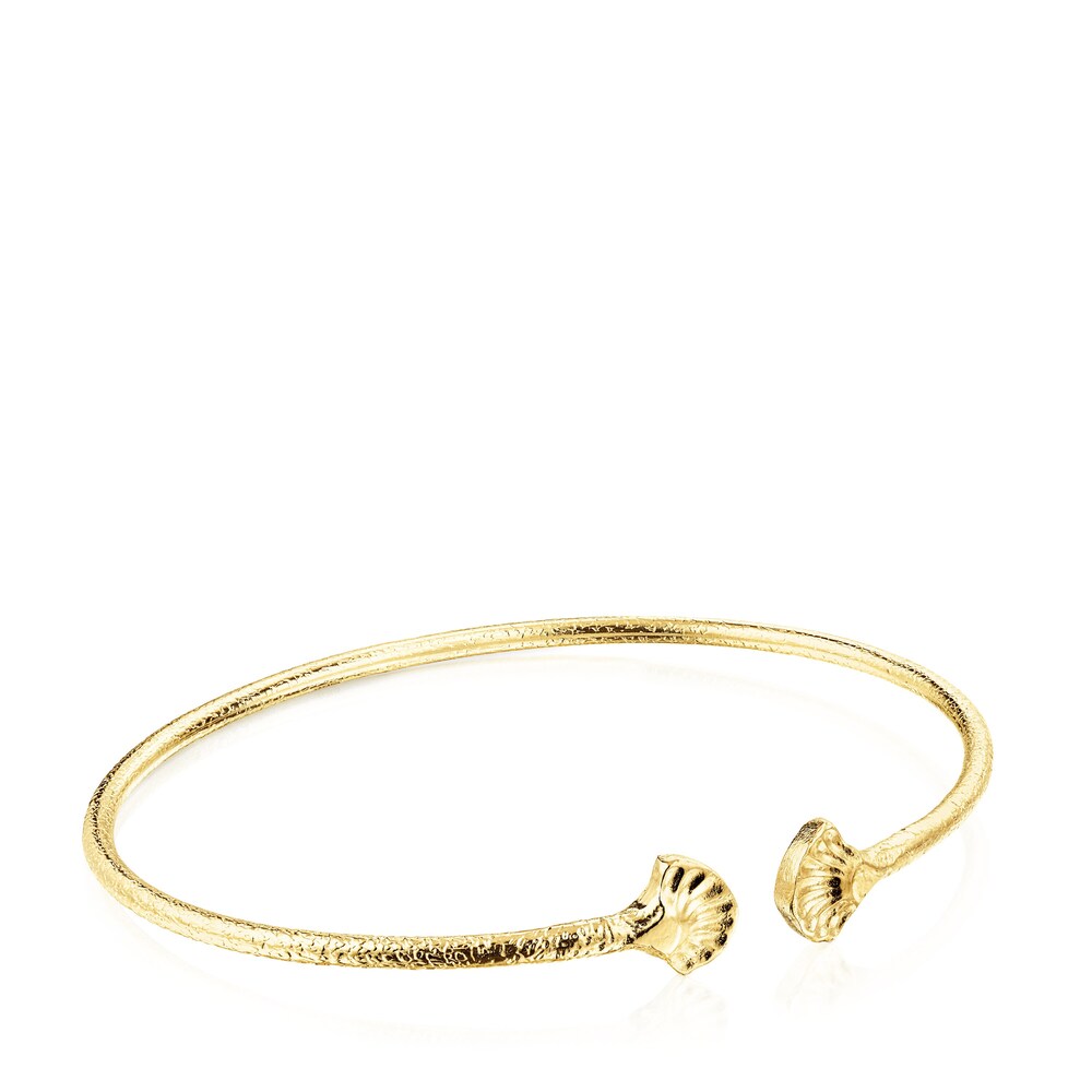 Pulsera con ba&ntilde;o de oro 18 kt sobre plata Oceaan Duna