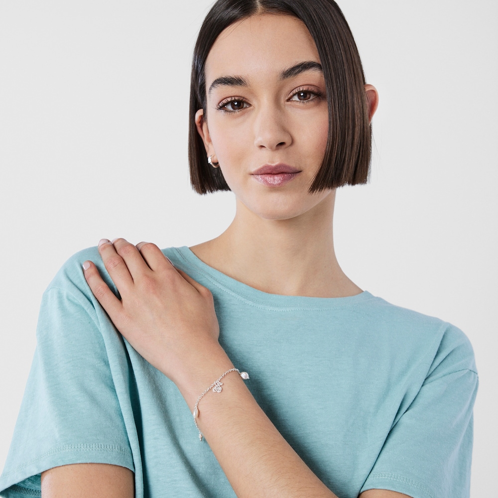 Pulsera de plata y perlas Oceaan
