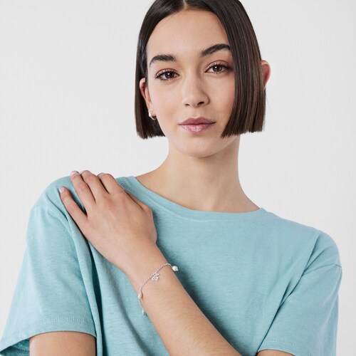 Pulsera de plata y perlas Oceaan