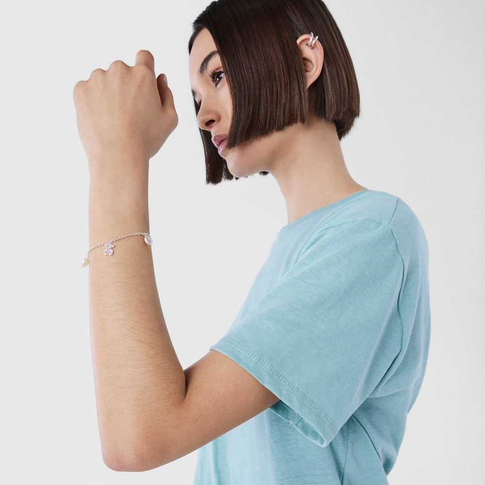 Pulsera de plata y perlas Oceaan