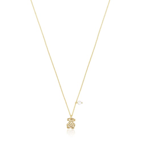 Gold Oceaan Necklace with pearl