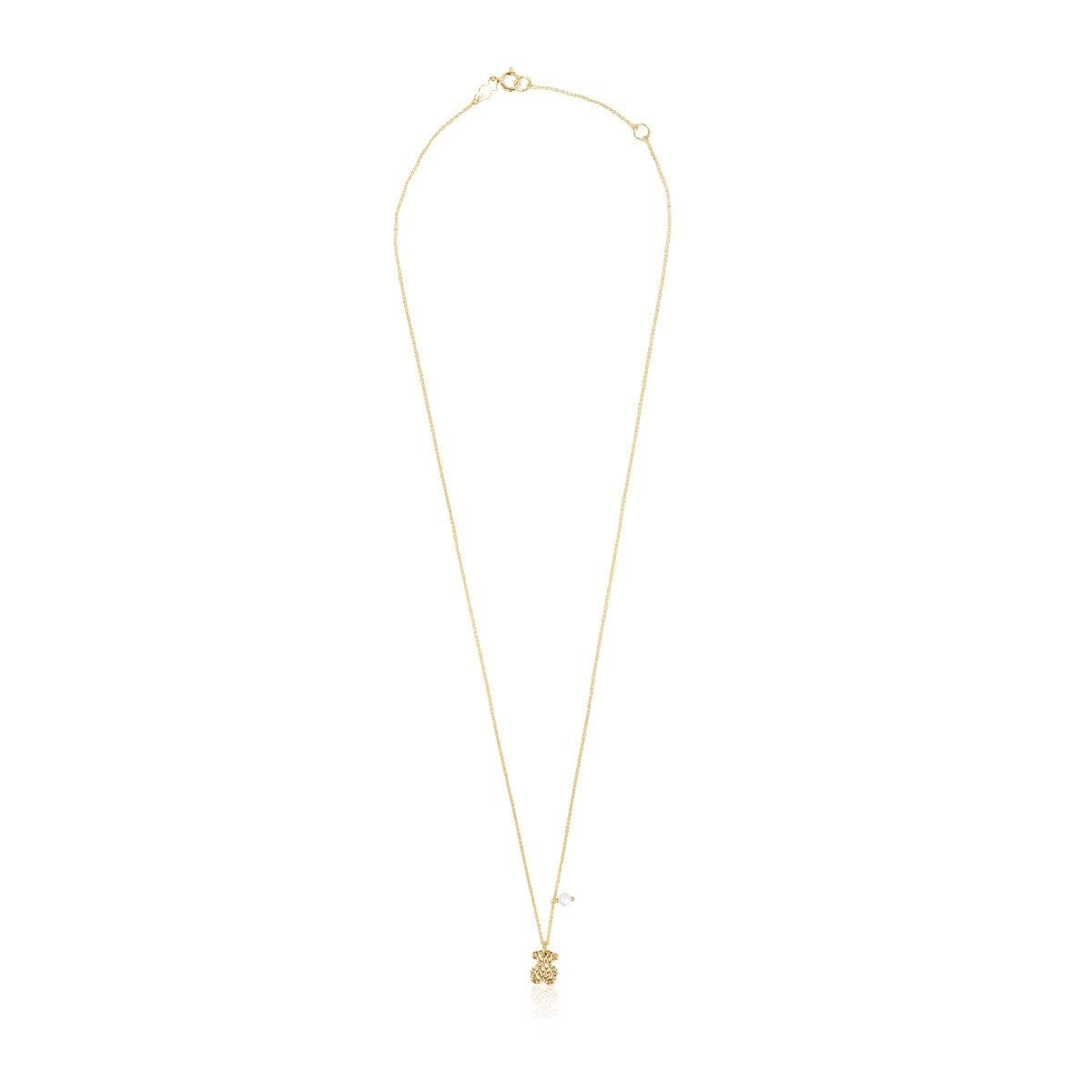 Gold Oceaan Necklace with pearl