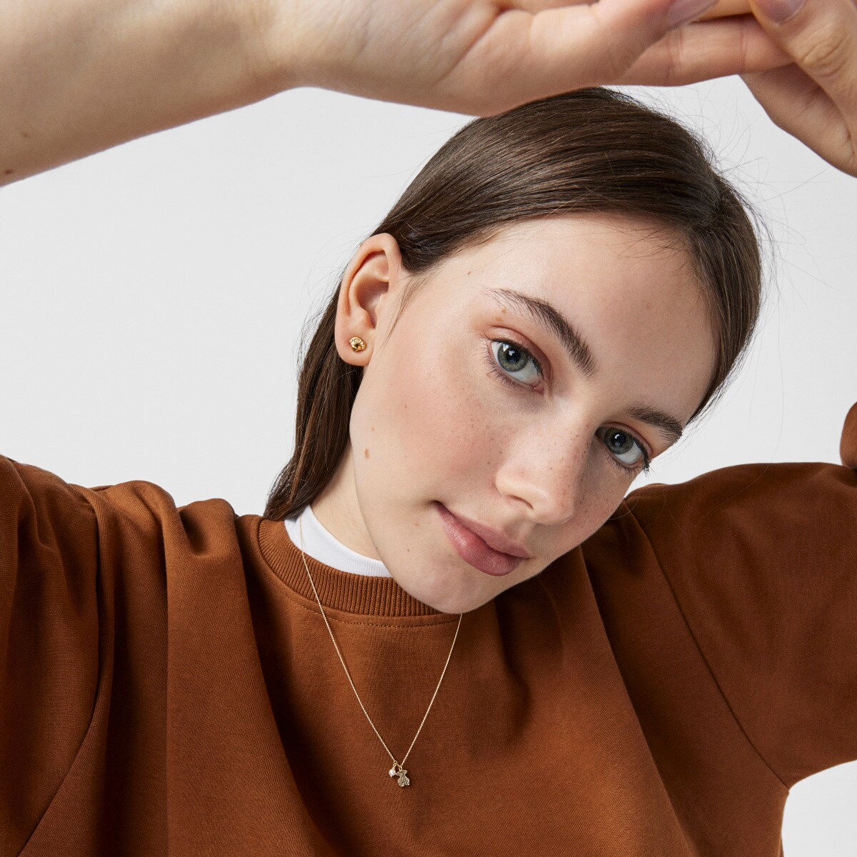 Gold Oceaan Necklace with pearl
