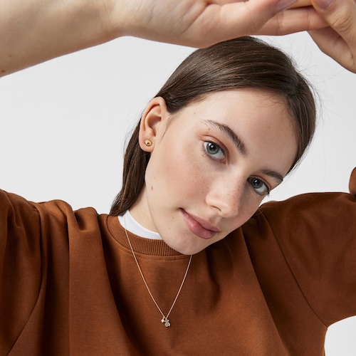 Gold Oceaan Necklace with pearl