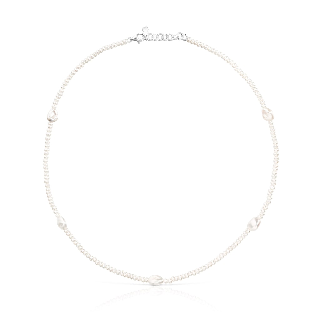 Collar de perlas y plata Oceaan