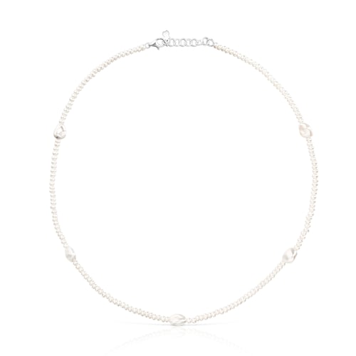 Collar de perlas y plata Oceaan
