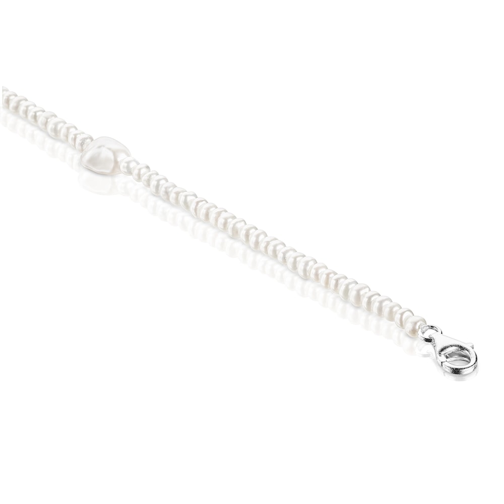 Collar de perlas y plata Oceaan