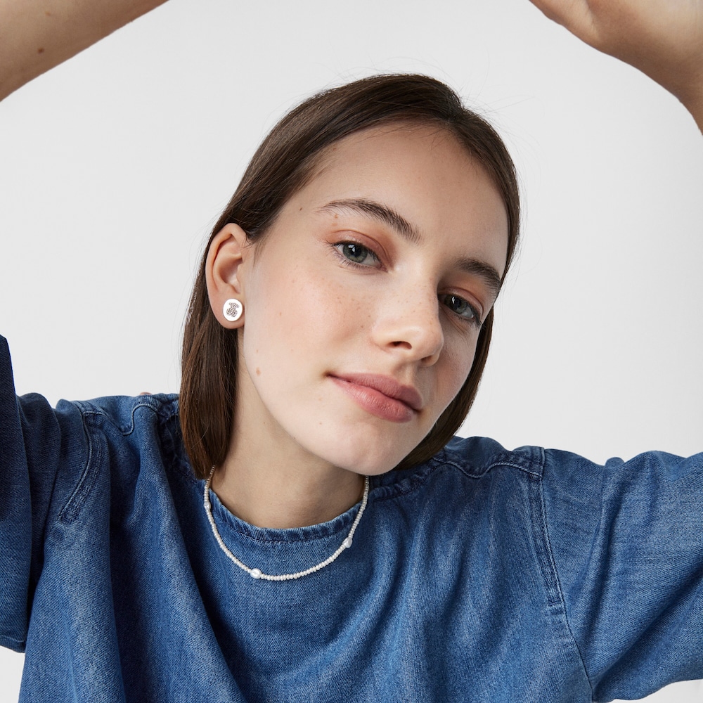 Collar de perlas y plata Oceaan