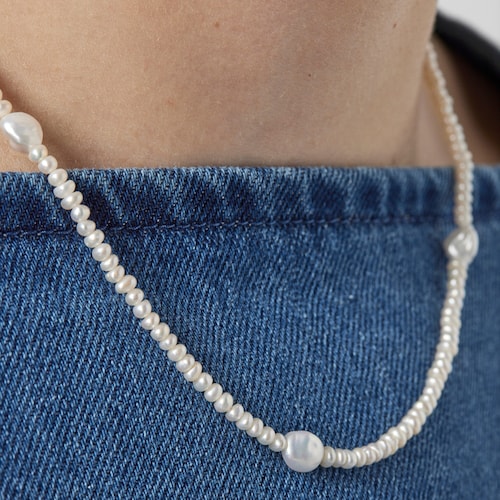 Pearl Oceaan Necklace with silver