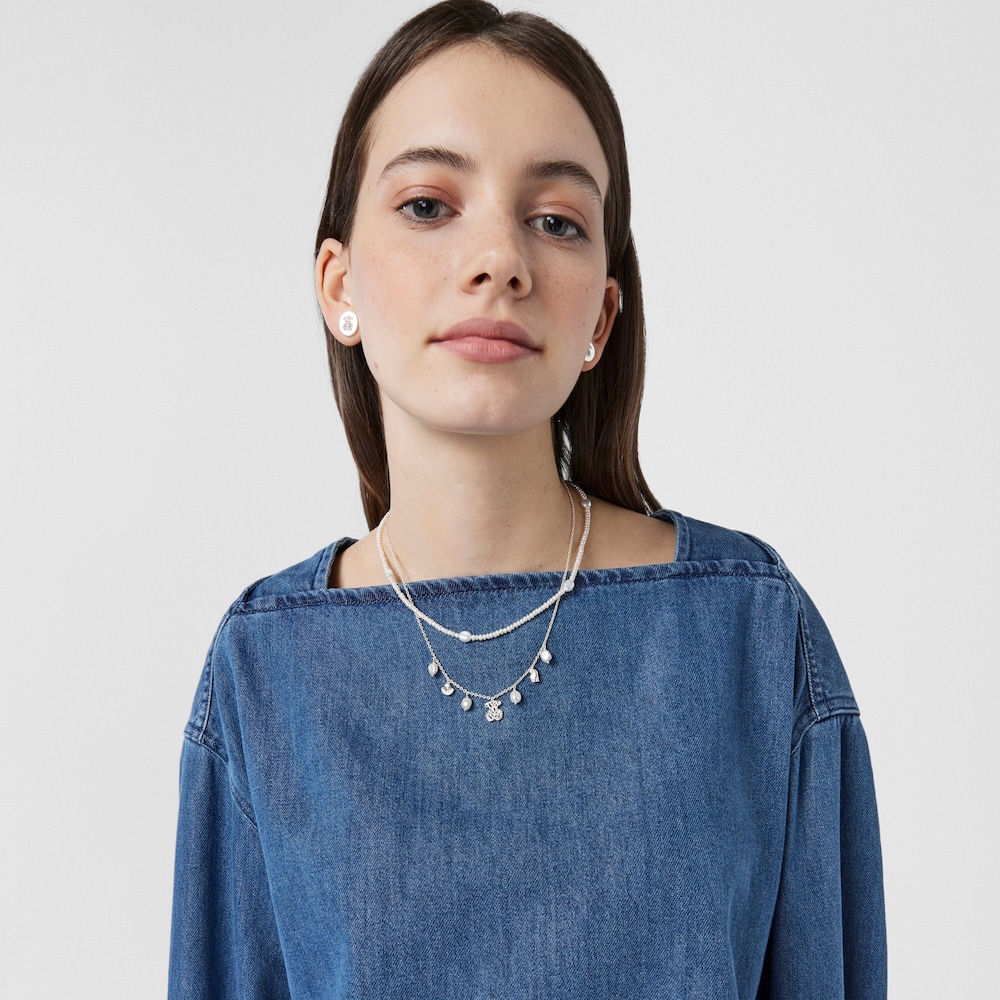 Collar de perlas y plata Oceaan