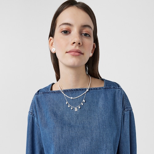 Pearl Oceaan Necklace with silver