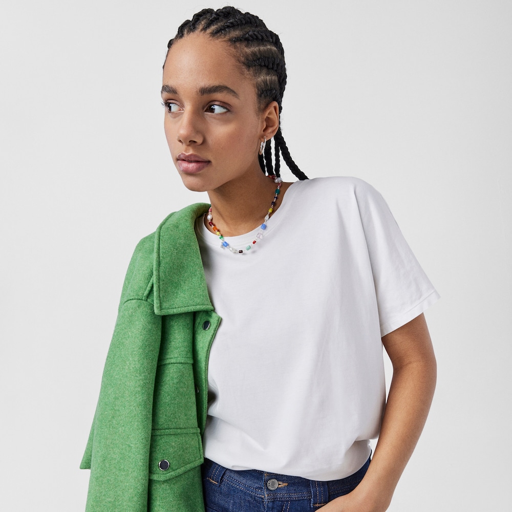 Collar Oceaan de glass multicolor, plata y perlas