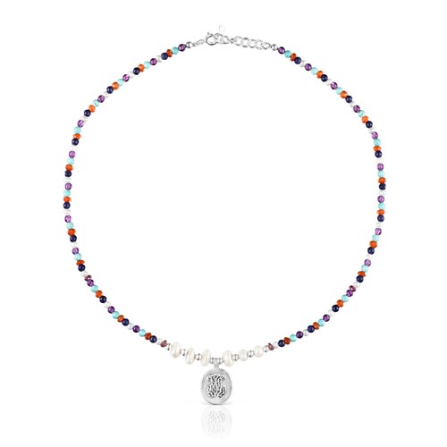 Tous Oceaan &ndash; N&aacute;hrdeln&iacute;k zo striebra s perlami a kameňmi image number 0