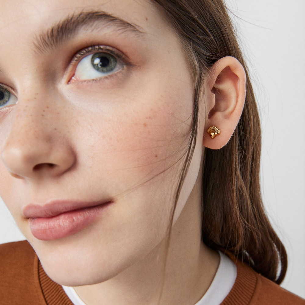 Muschel-Ohrringe Oceaan aus Gold