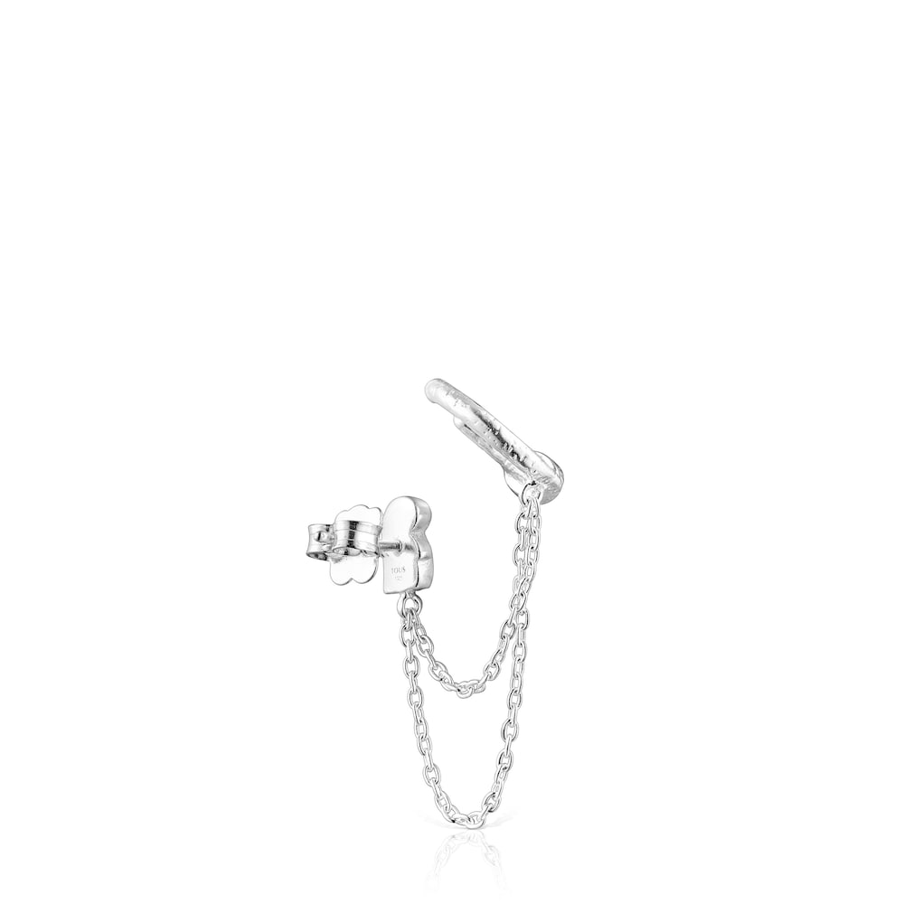 Earcuff de plata y amatista Oceaan Duna