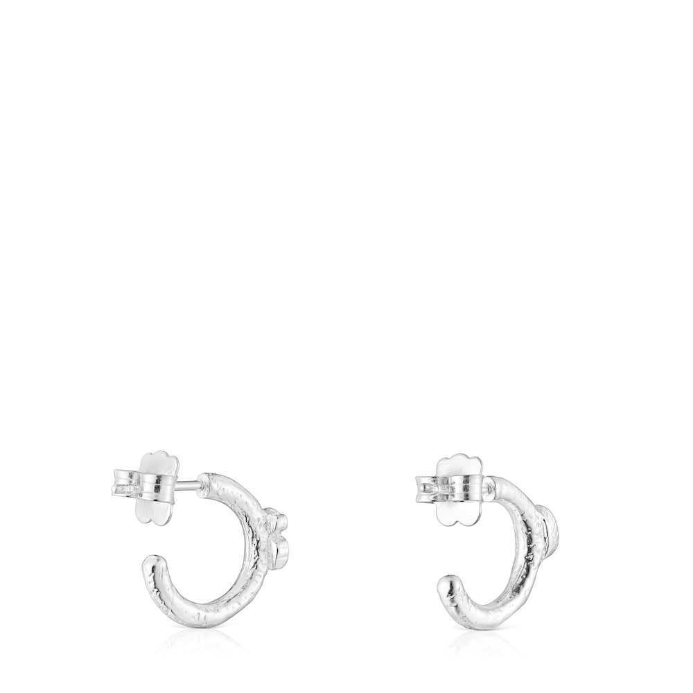 Pendientes aro de plata y amatista Oceaan Duna