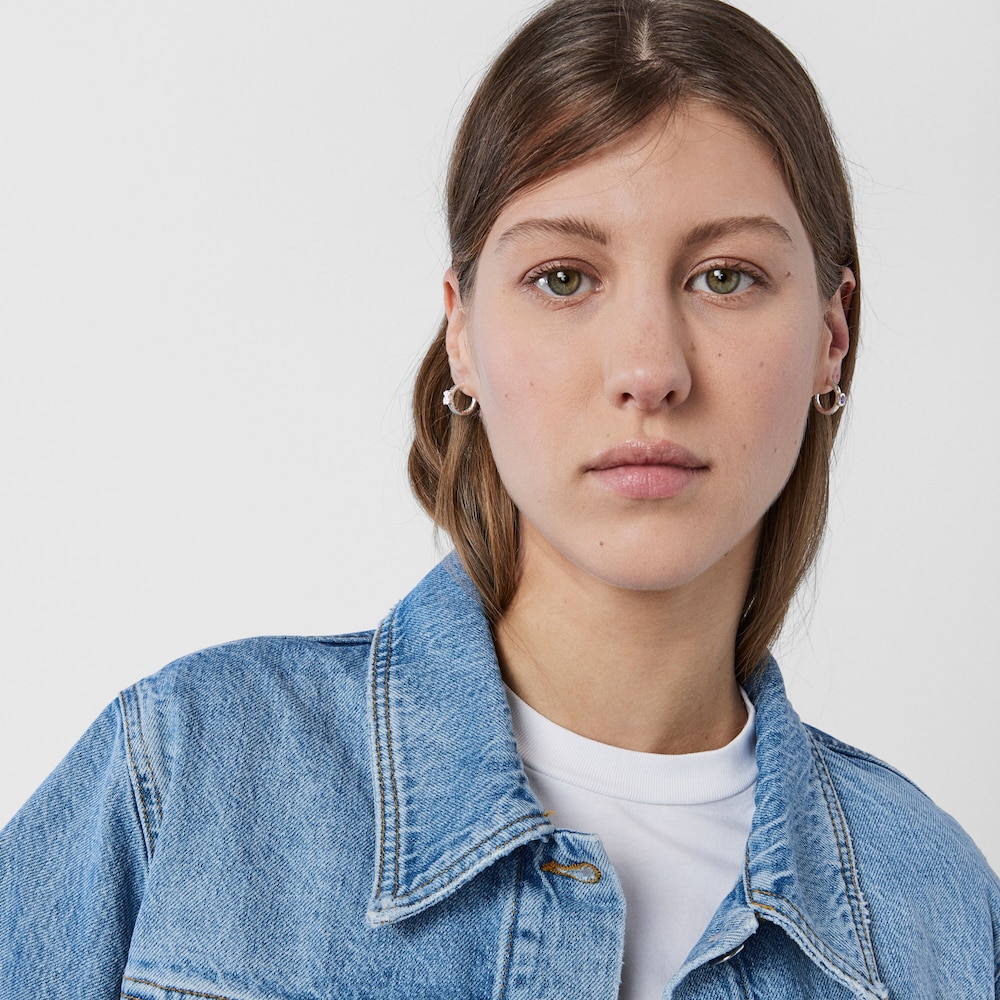 Pendientes aro de plata y amatista Oceaan Duna