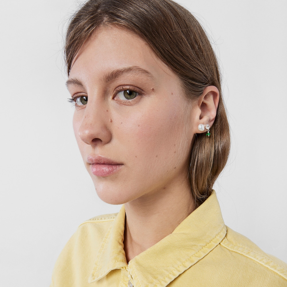 Pack de Brincos Oceaan concha-p&eacute;rola e glass rosa