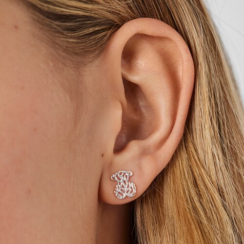 Set of Oceaan bear-shell Earrings with orange glass