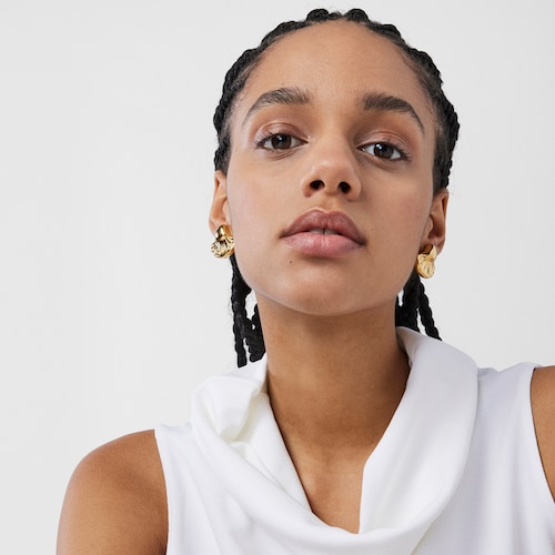 Brincos Oceaan concha em prata vermeil