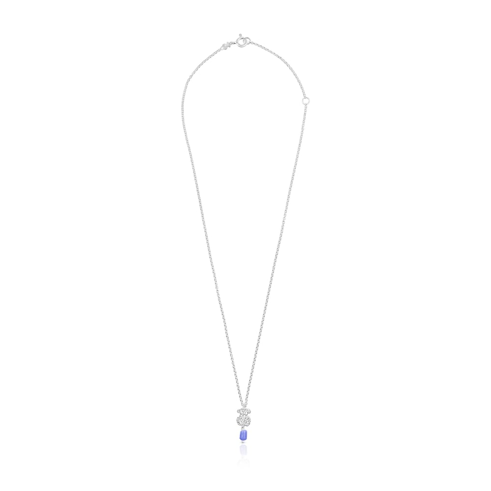 Collar oso de plata y glass azul Oceaan image number 1