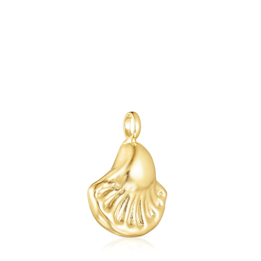 Colgante concha peque&ntilde;a con ba&ntilde;o de oro 18 kt sobre plata Oceaan