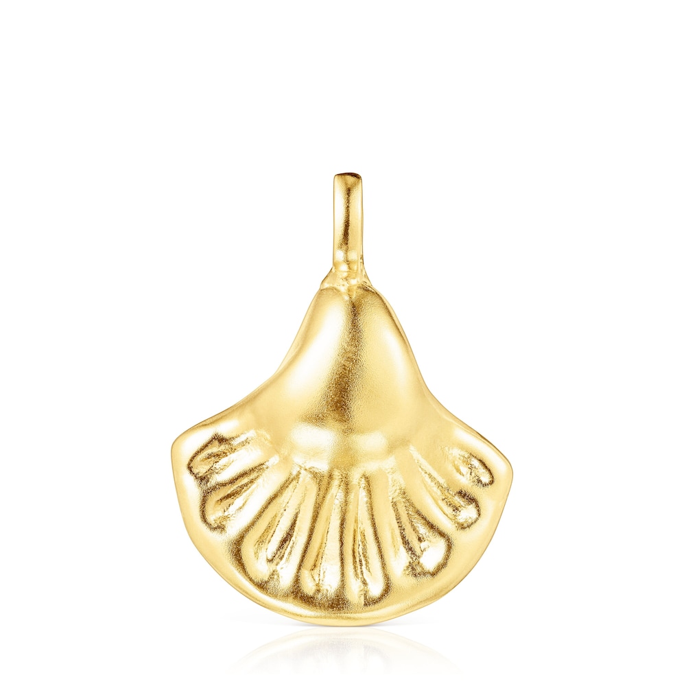 Dije Oceaan concha grande con ba&ntilde;o de oro 18 kt sobre plata