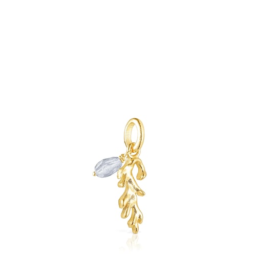 Silver vermeil Oceaan Color Pendant with labradorite