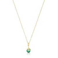 Silver vermeil Oceaan Color Necklace with chrysoprase