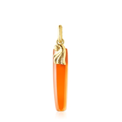 Silver vermeil Oceaan Color Pendant with carnelian