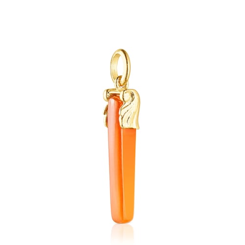 Silver vermeil Oceaan Color Pendant with carnelian