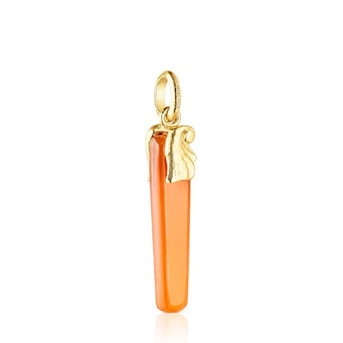 Silver vermeil Oceaan Color Pendant with carnelian