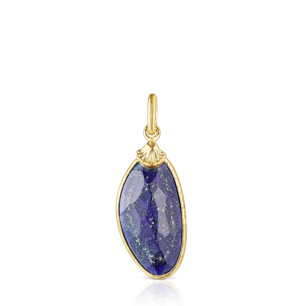 Colgante con ba&ntilde;o de oro 18 kt sobre plata y lapislazuli Oceaan Color