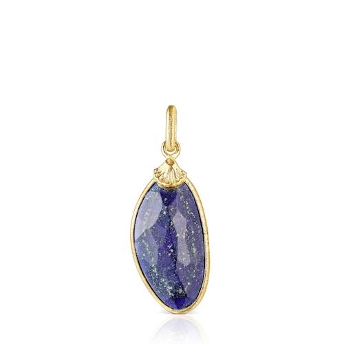 Colgante con ba&ntilde;o de oro 18 kt sobre plata y lapislazuli Oceaan Color