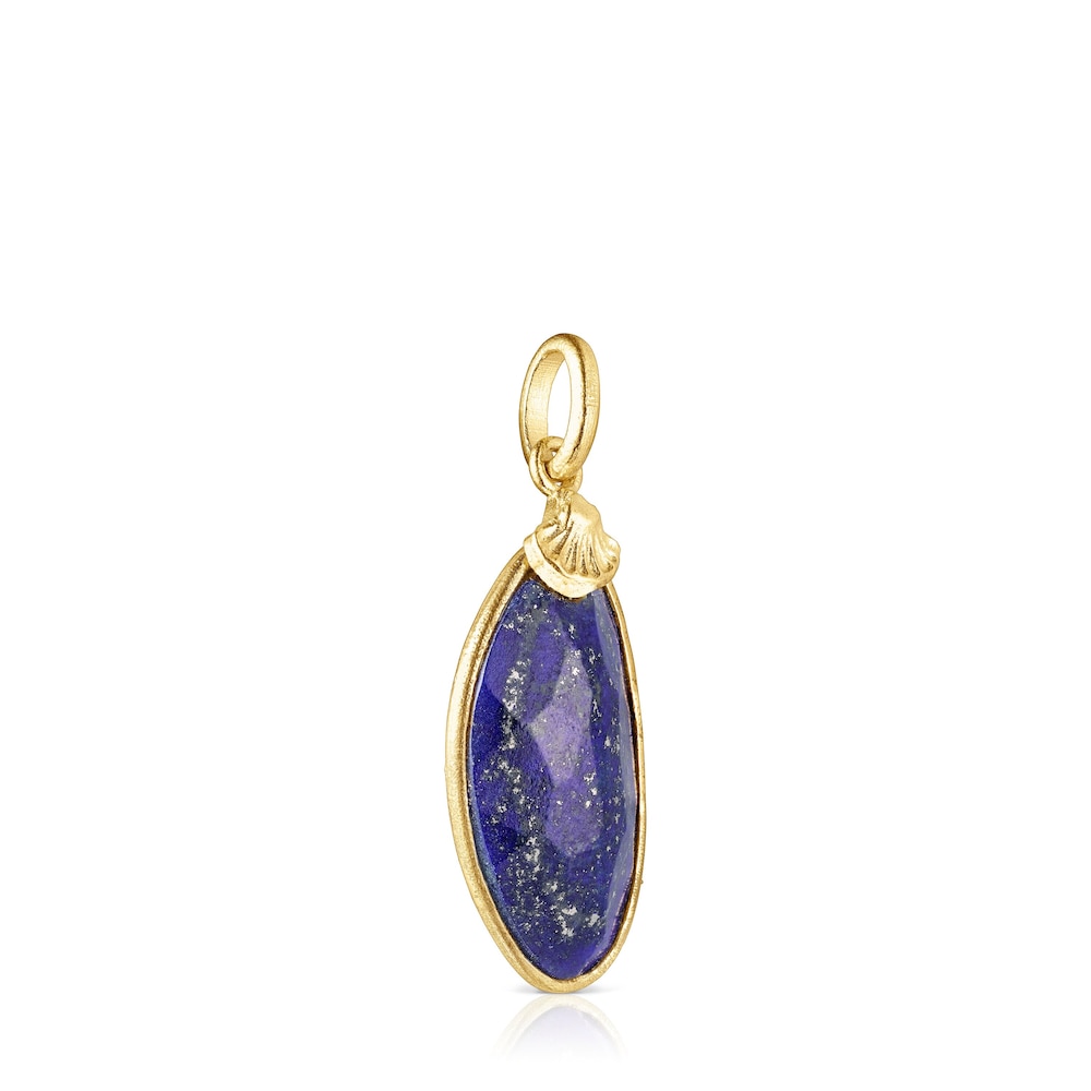 Colgante con ba&ntilde;o de oro 18 kt sobre plata y lapislazuli Oceaan Color
