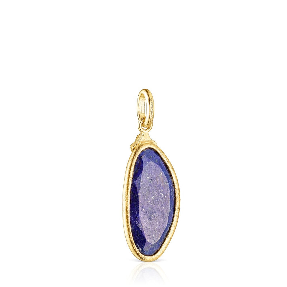 Colgante con ba&ntilde;o de oro 18 kt sobre plata y lapislazuli Oceaan Color