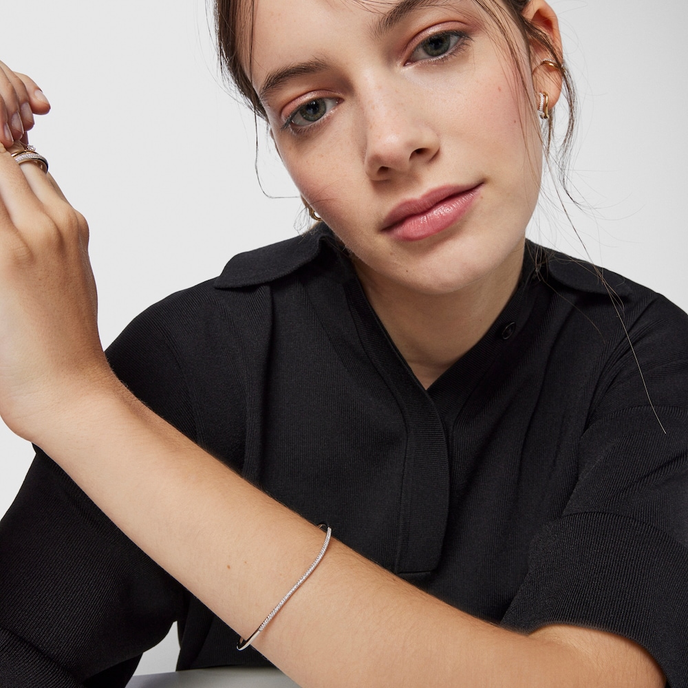 Pulsera de oro blanco y diamantes Hav