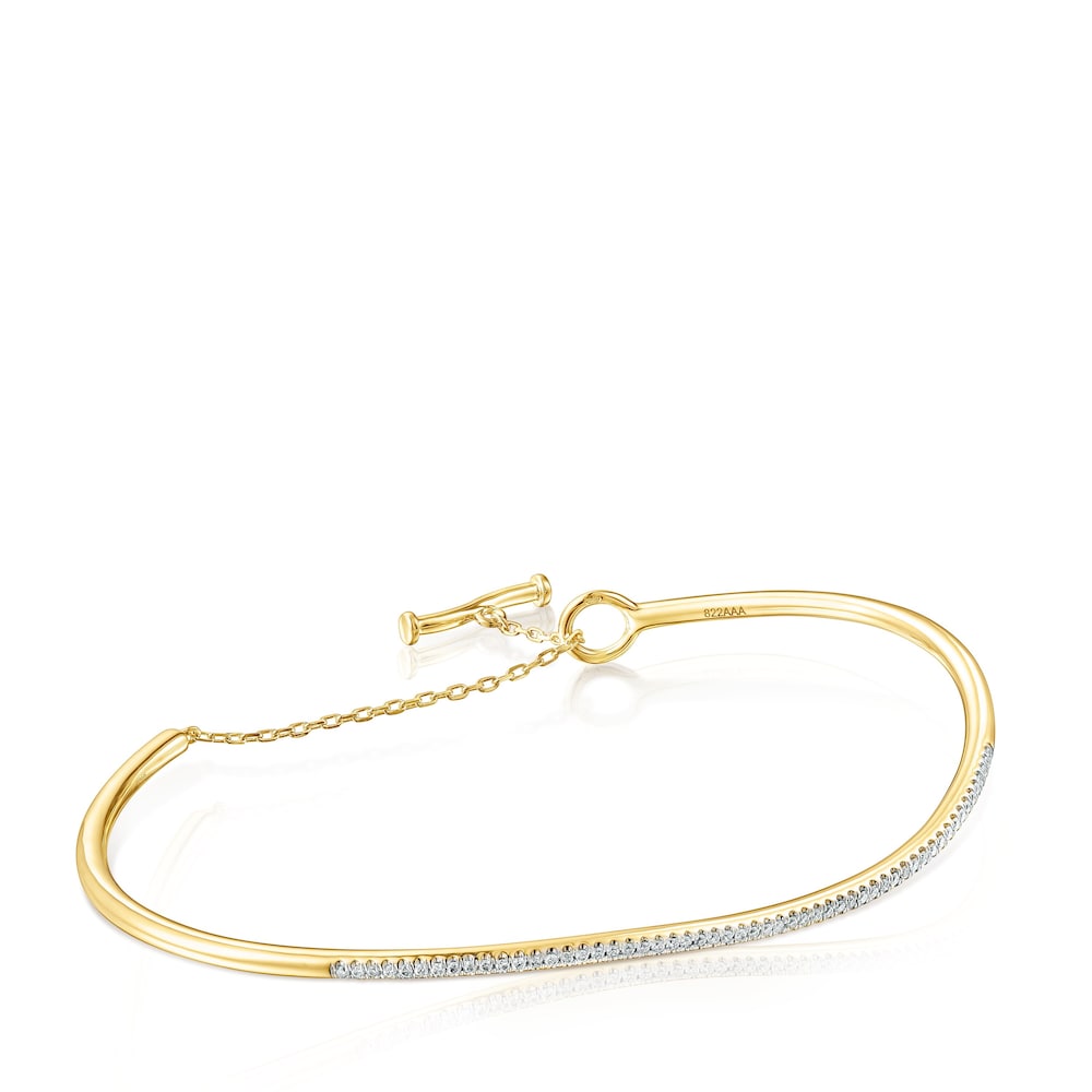 18K Solid Gold Hav Bracelet with diamonds